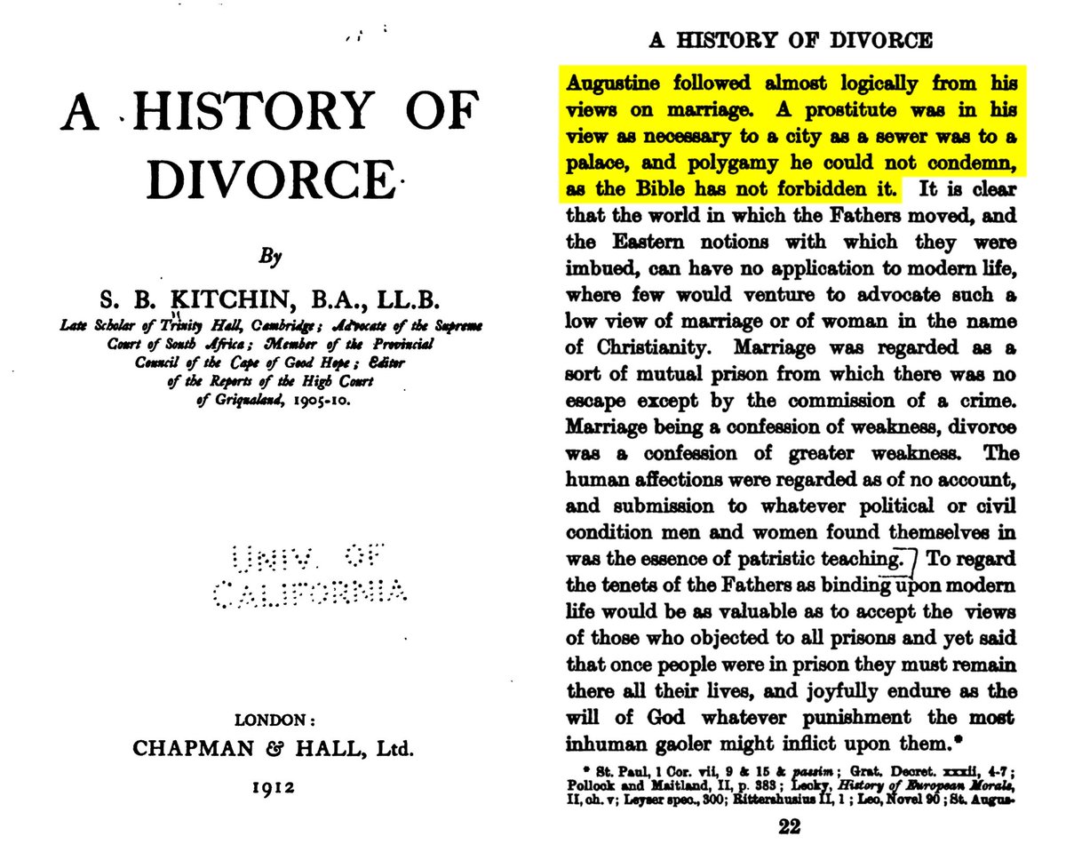 Saint Augustine's statement that he could not condemn polygamy because the Bible did not forbid it