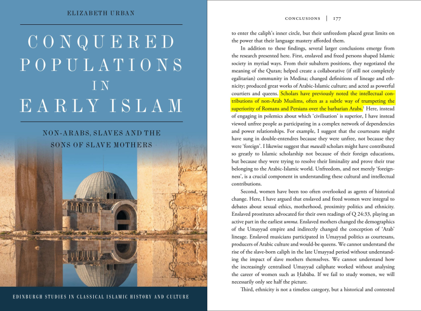 a documented response to the myth that most scholars of islamic civilization were non arabs 5