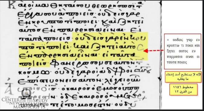 a scribe of a 12th century new testament manuscript added a proverb to the text because it fit the t