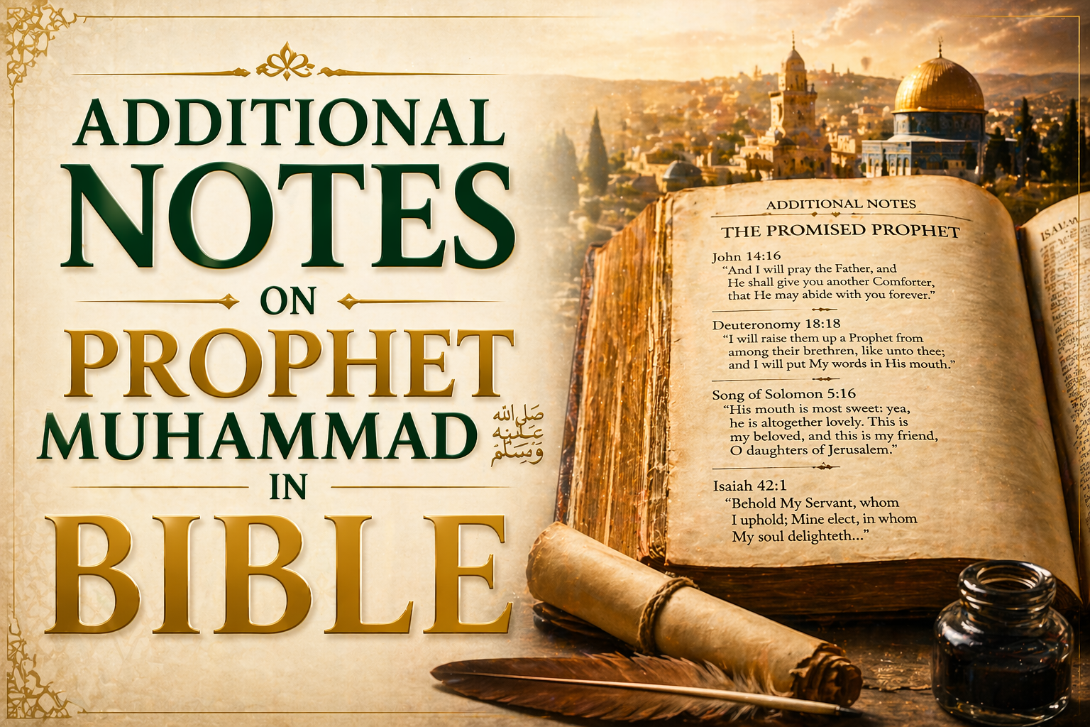 Featured image for post: Additional Notes on Prophet Muhammad in Bible