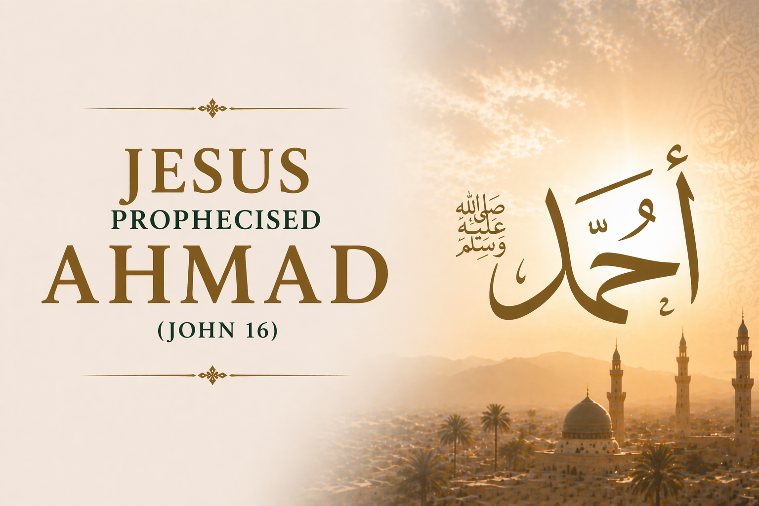 Featured image for post: Did Jesus Prophesy "Ahmad" in John 16? The Greek-Arabic Connection Explained