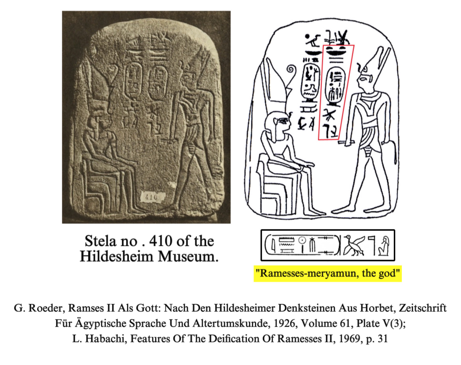 Scan — continued documentation of Pharaoh's divine claims from hieroglyphic inscriptions