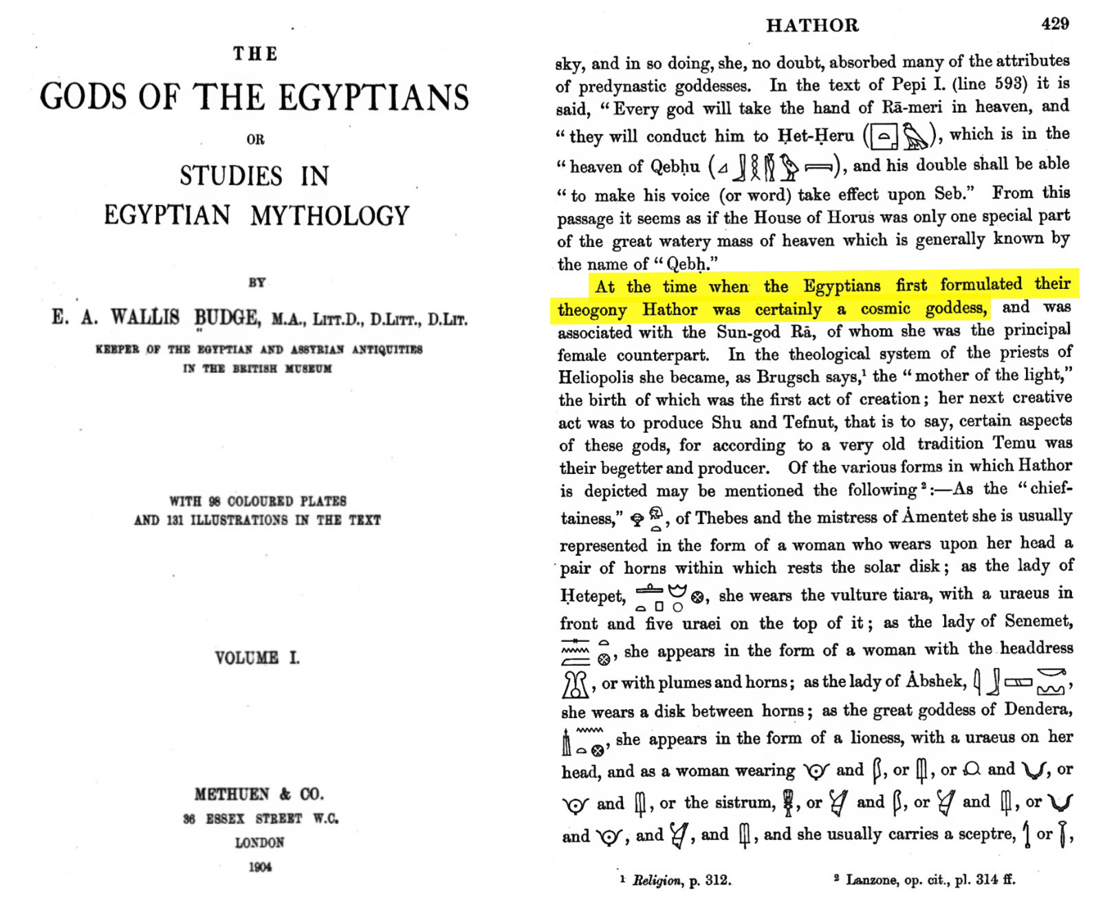 Scan — further primary source material on the cow goddess and Pharaonic divine claims
