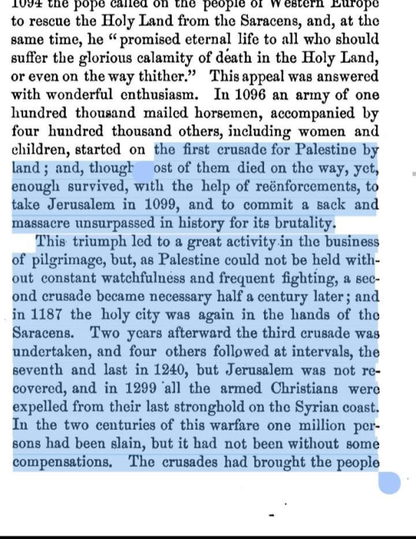 John Shertzer Hittell — A Brief History of Culture on the First Crusade massacre