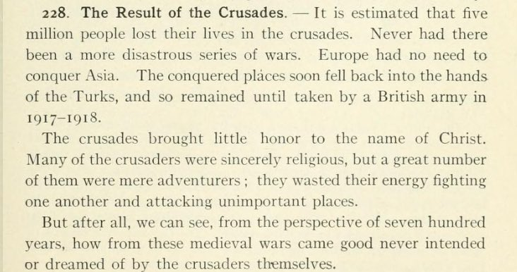 Modern Times and the Living Past — 5 million dead in the Crusades