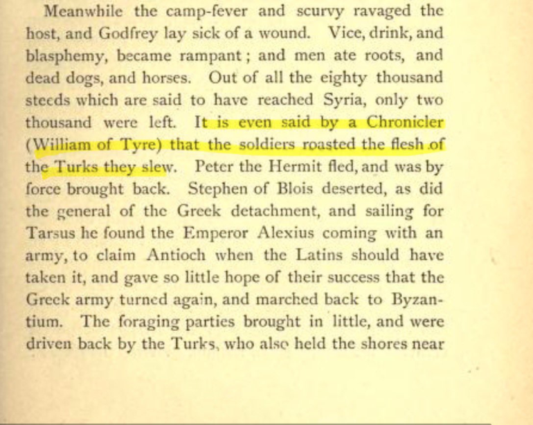 Radulph of Caen — boiling adults in pots, impaling children on spits at Ma'arra