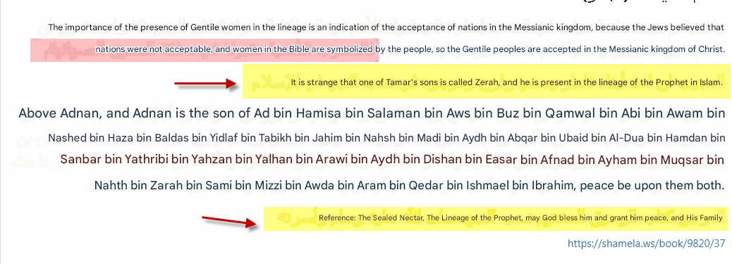 is the prophet descended from the prostitute and fallen grandmother of jesus tamar 4