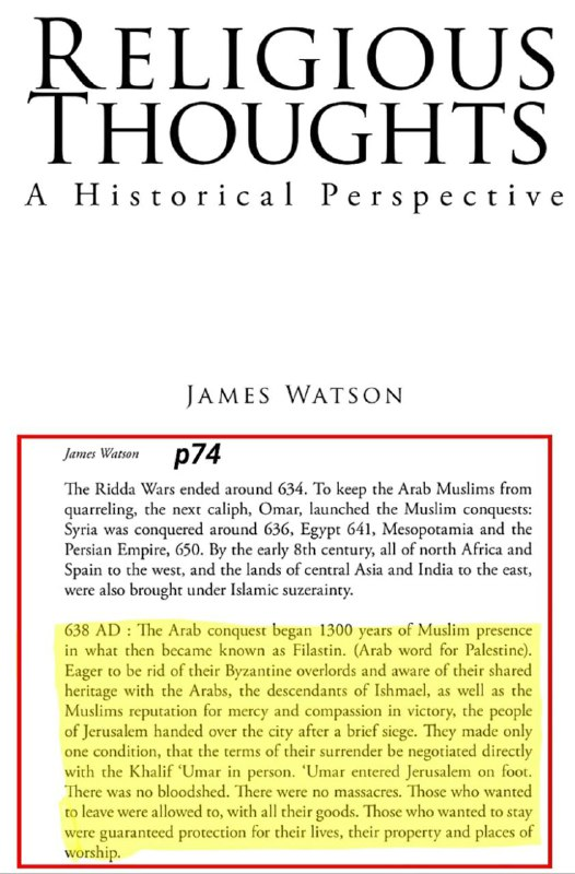 James Watson — Religious Thoughts on the surrender of Jerusalem to Umar