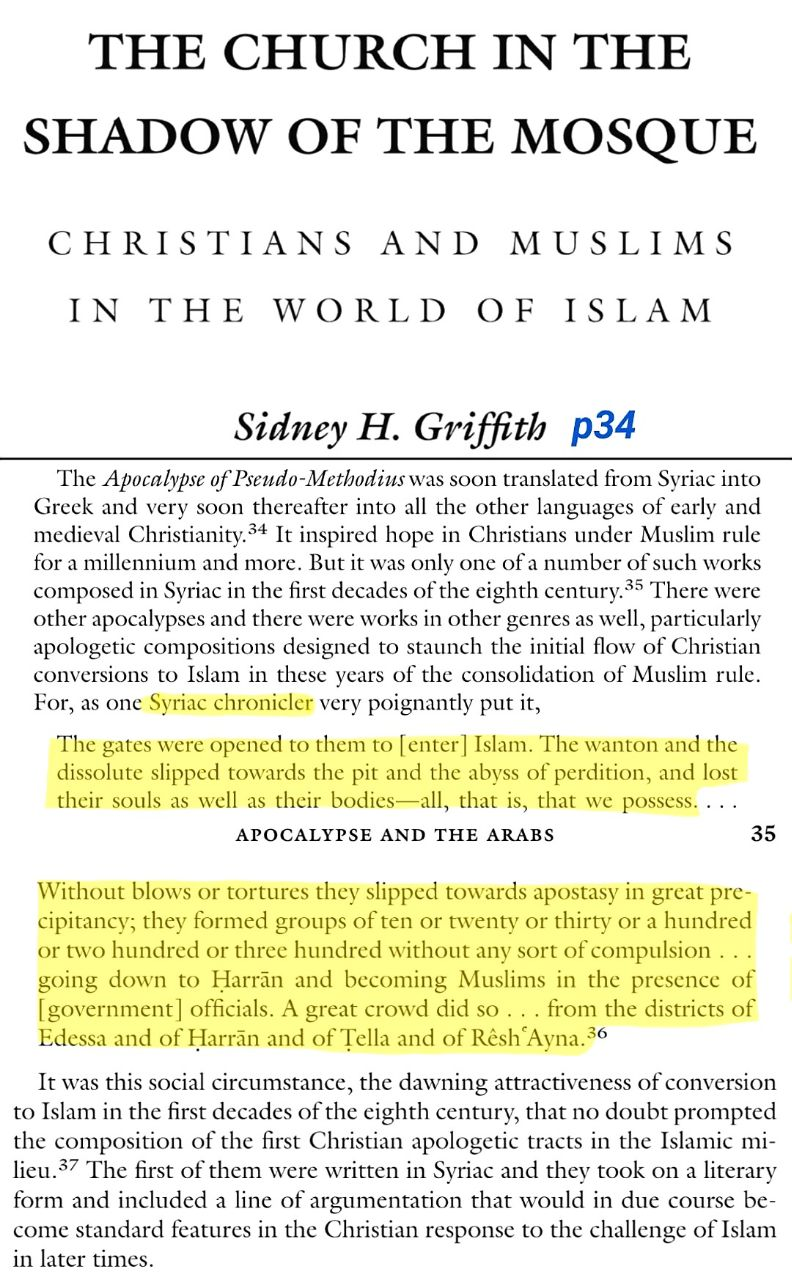 Church in the Shadow of the Mosque — Griffith, pp. 34–35