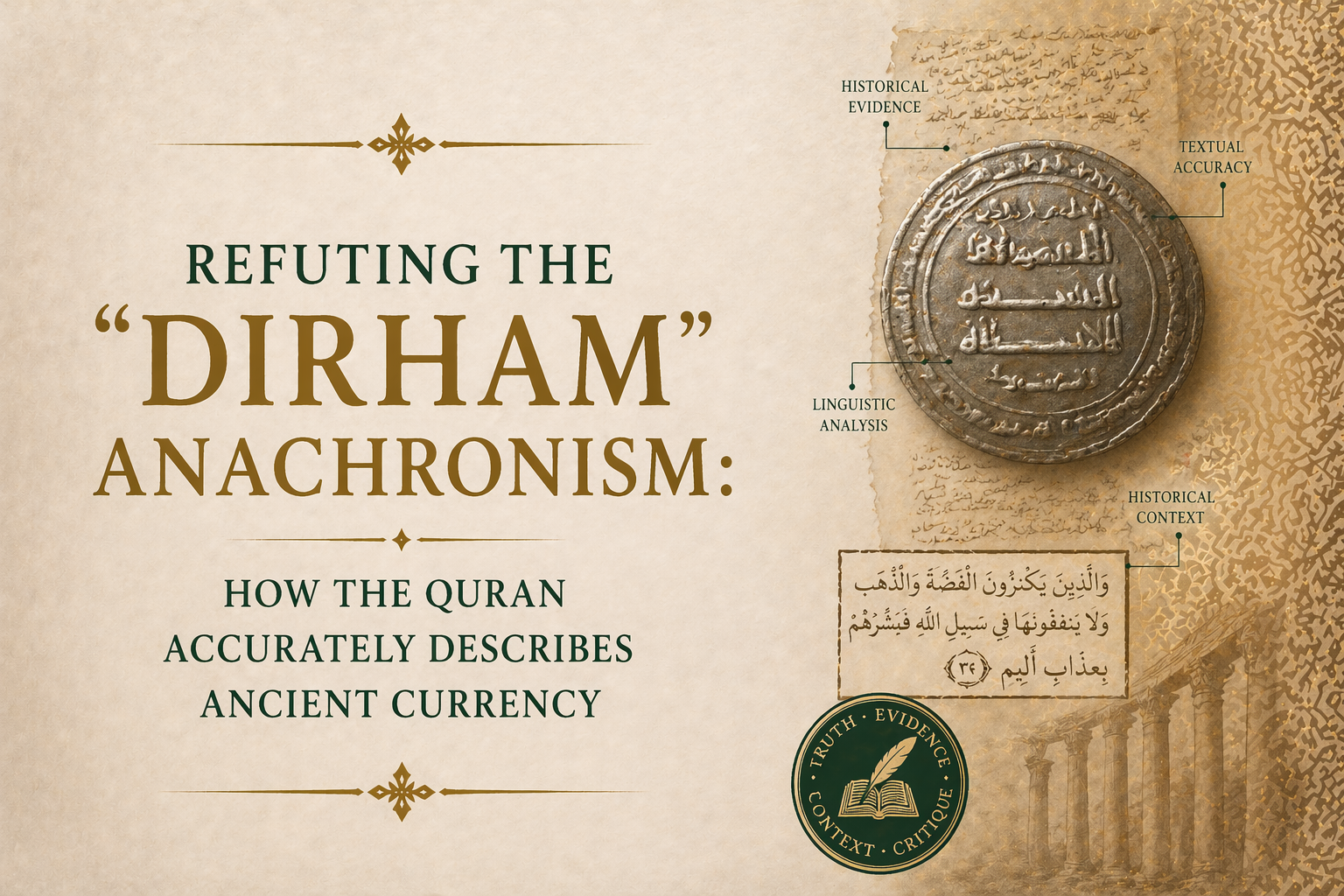 Featured image for post: Refuting the "Dirham" Anachronism: How the Quran Accurately Describes Ancient Currency