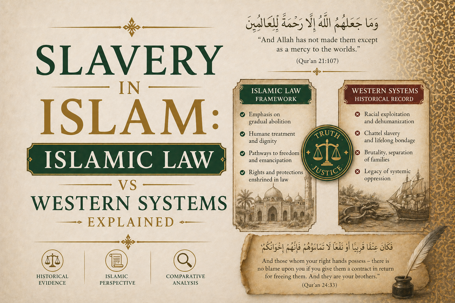 Featured image for post: Slavery in Islam: Islamic Law vs Western Systems Explained