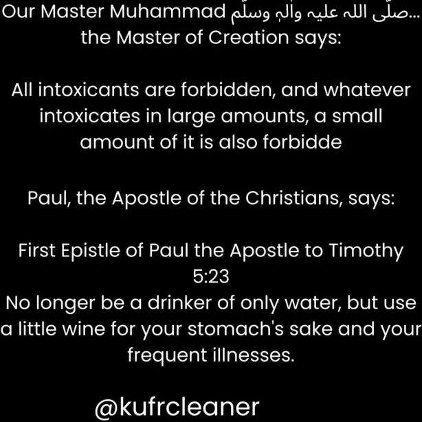 teachings of muhammad the messenger of god vs teachings of paul vs modern medicine documented by f