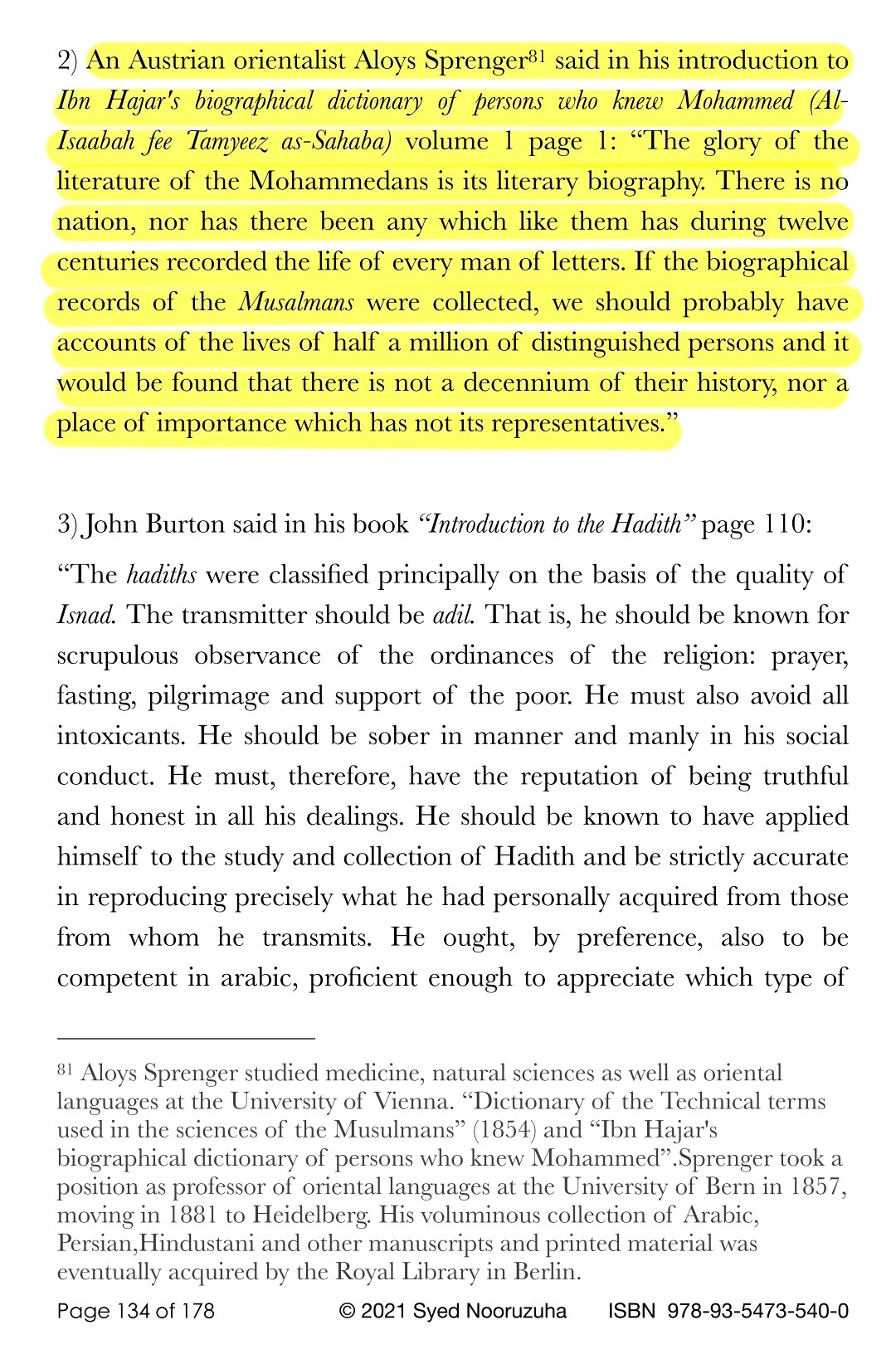 the authenticity of the sunnah from the mouths of the orientalists themselves in response to the fo 25