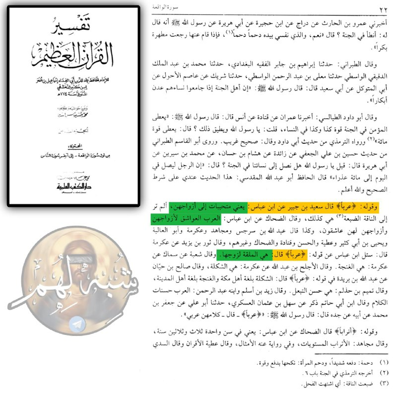 the response to the claim that arabs of equal age means whorea au3ruban atraba 14