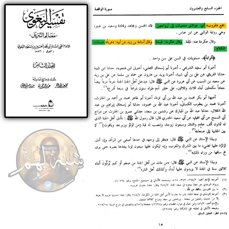 the response to the claim that arabs of equal age means whorea au3ruban atraba 15