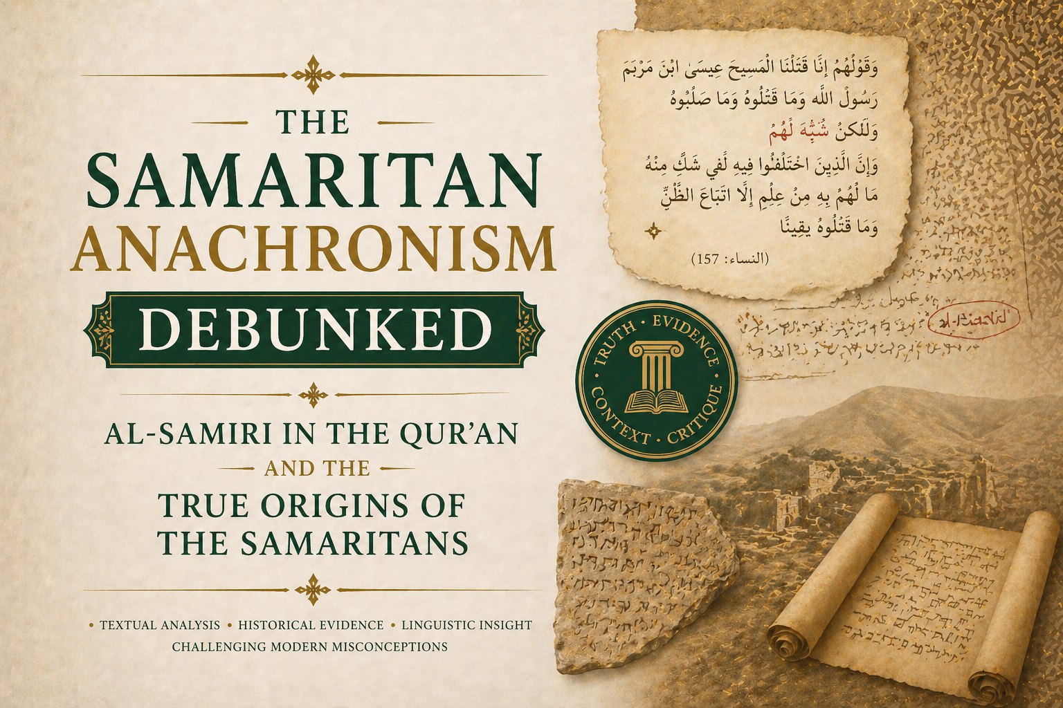 Featured image for post: The Samaritan Anachronism Debunked: Al-Samiri in the Qur'an and the True Origins of the Samaritans