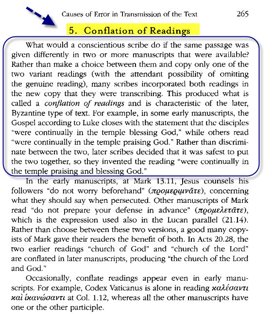Metzger — scribes combined two readings rather than choosing one