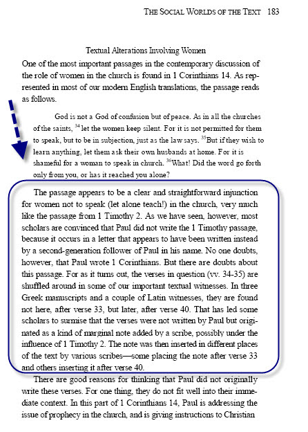 Father Paul Al-Faghali — 1 Corinthians 14:34-35 not from Paul, inserted by later scribe
