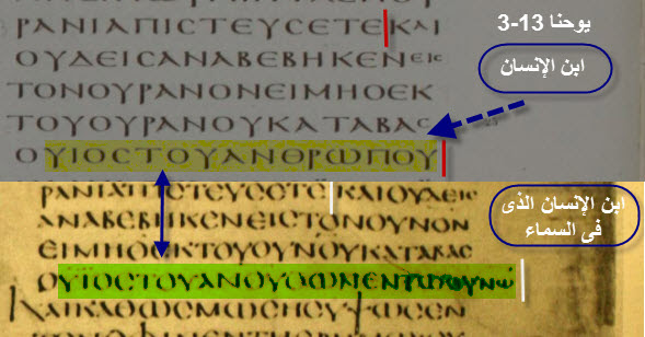 Vatican vs Alexandrian — John 3:13 with and without 'who is in heaven'