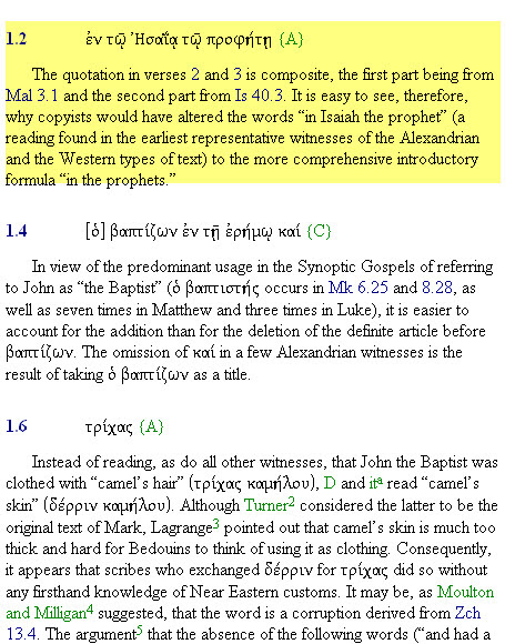 Metzger and Ehrman — Mark 1:2 'Isaiah' changed to 'the Prophets' to cover Malachi quotation