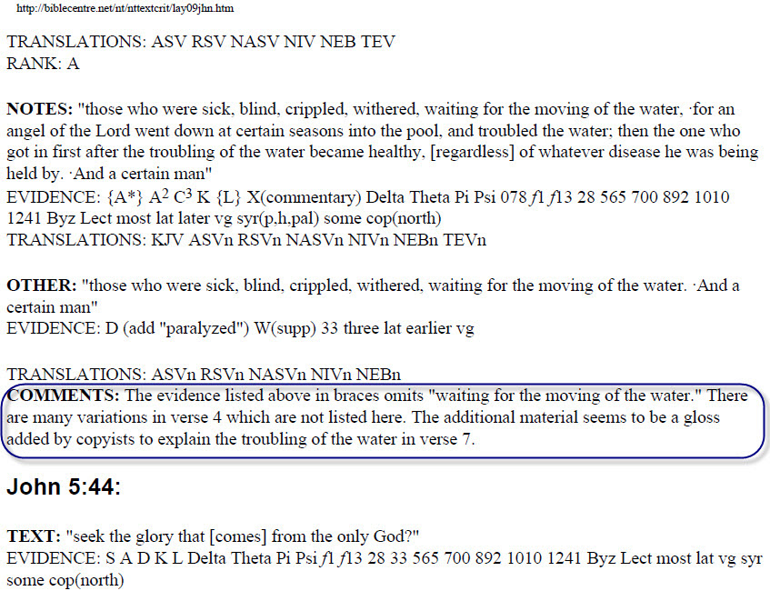 Bruce Terry — John 5:3-4 scribal addition explaining verse 7