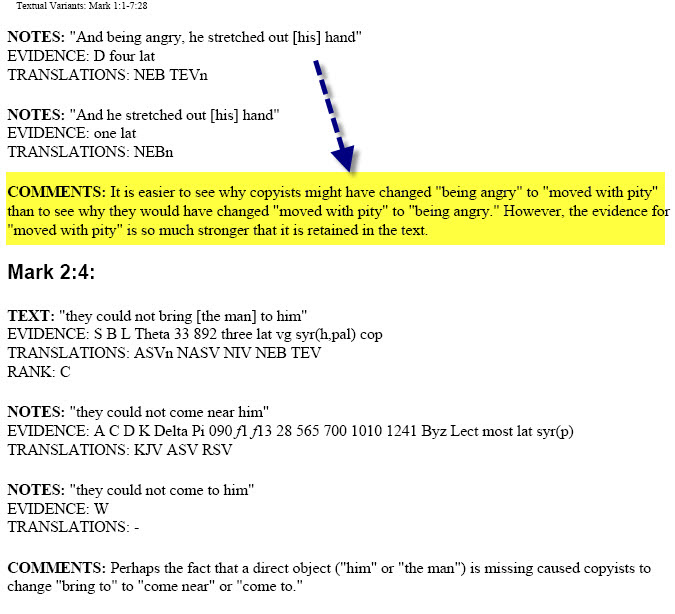 Bruce Terry — prefers 'compassionate' reading in Mark 1:41