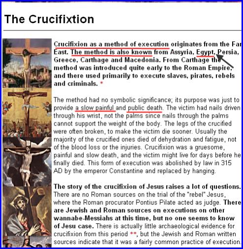 Ancient Egyptian representation associated with the god Horus depicting outstretched arms in a crucifixion posture as described by Thomas W. Doane in Bible Myths and Their Parallels in Other Religions