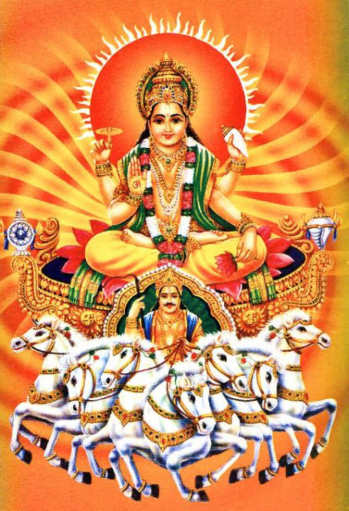 Surya — the Hindu sun god, first depiction