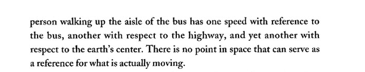 Further illustration of relative motion and reference frames