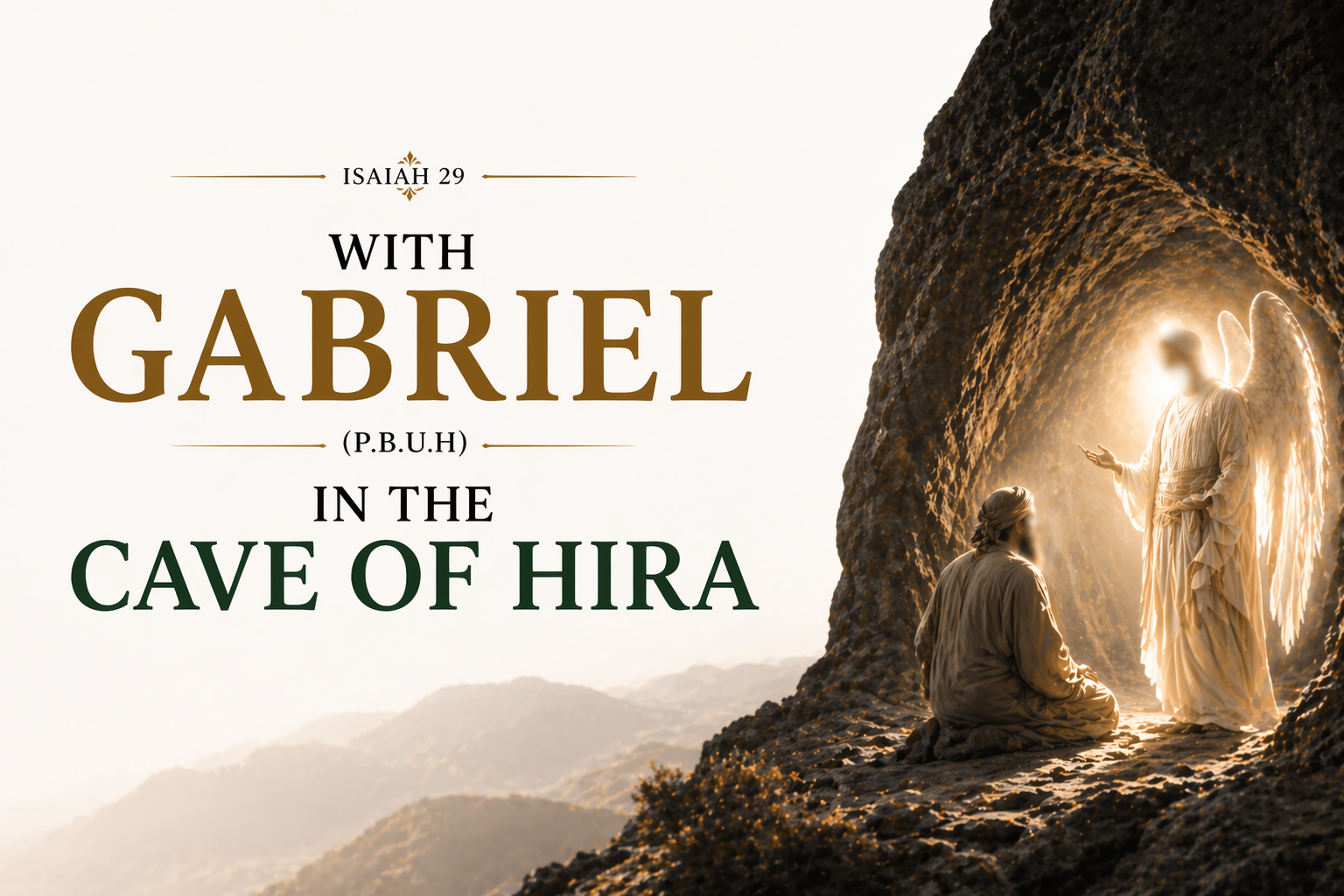 Featured image for post: With Gabriel, Peace Be Upon Him, in the Cave of Hira, Isaiah 29